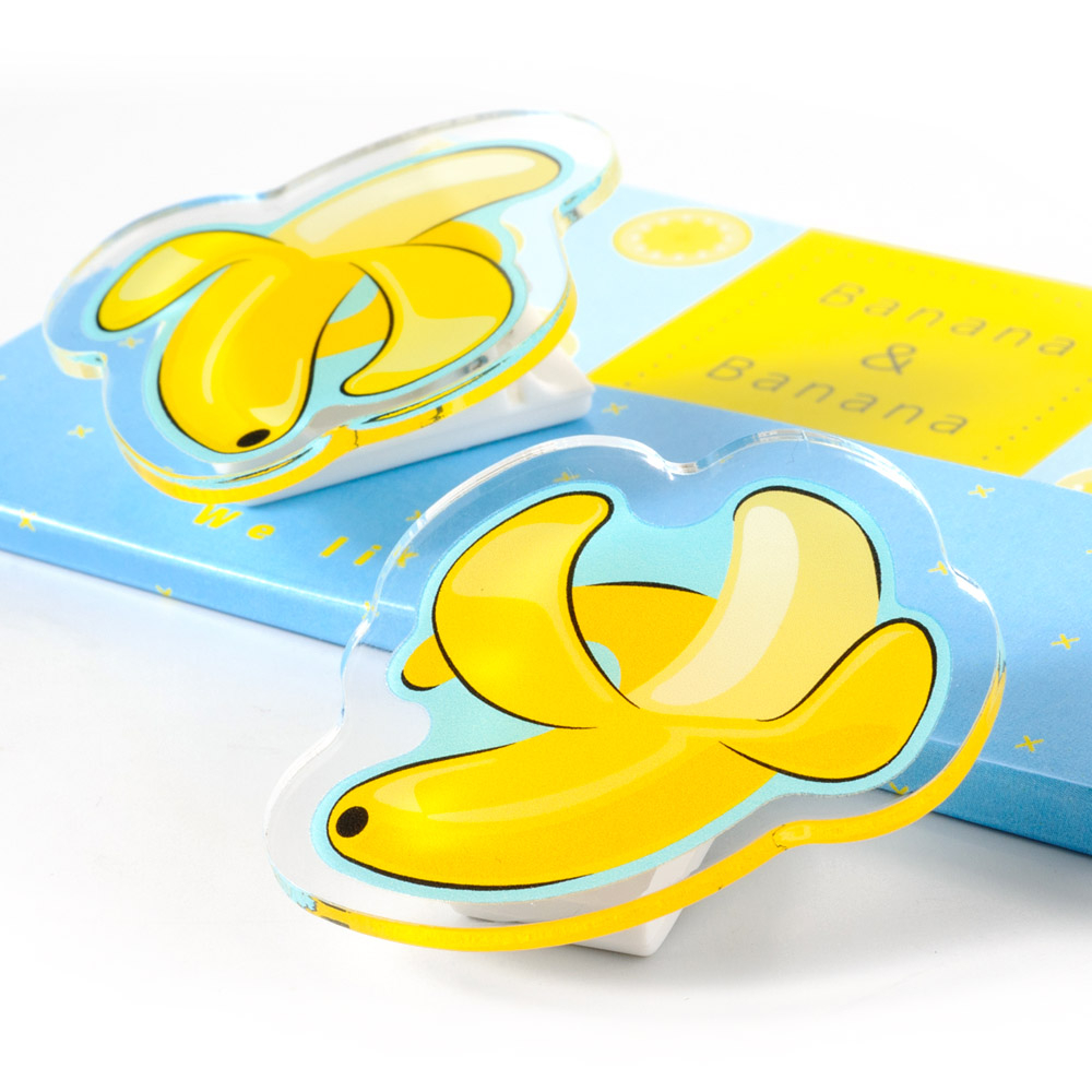 台紙付アクリルクリップ オリジナル形状（印刷２個タイプ）W31～40×H31～40mm以内